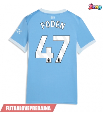 Lacne Ženy Futbalové dres Manchester City Phil Foden #47 2026-27 Krátky Rukáv - Domáci